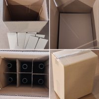 Cutie carton depozitare verticala vin 6 sticle